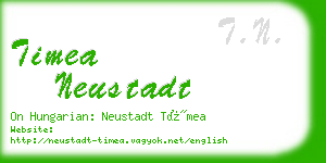 timea neustadt business card